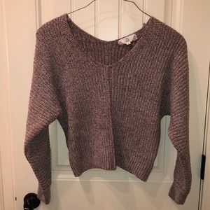 Pink Rose, size small, brown v-neck sweater